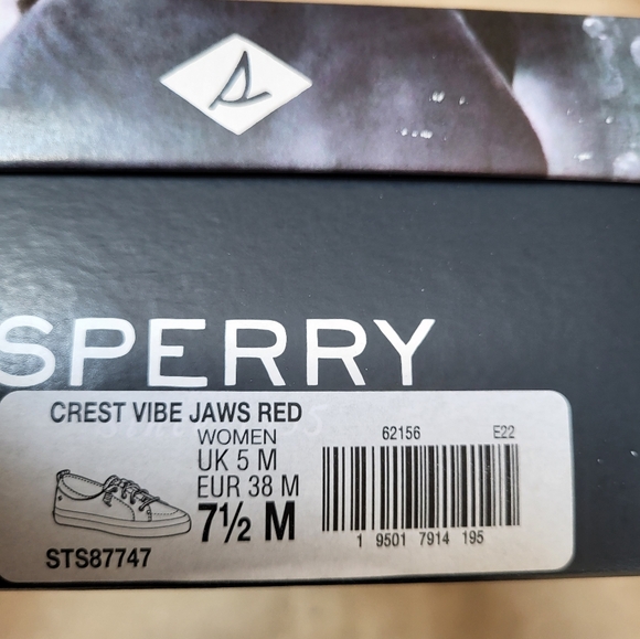 SPERRY×JAWS CREST VIBE RED SHOES! - Picture 11 of 11